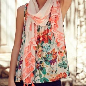 Anthropologie Meadow Rue Merlin Floral Tank SP.